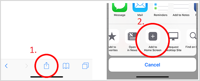 Add to Home Screen icon